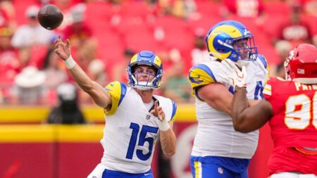 It’s wise not to trust the NFL preseason but, holy moly, Rams QB Ty Simpson looks like a stud