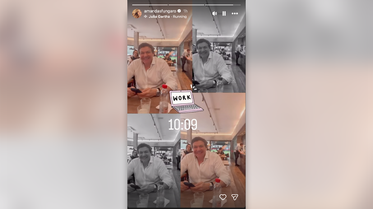 A man resembling Araujo appeared in a video posted to his wife's Instagram story at a restaurant