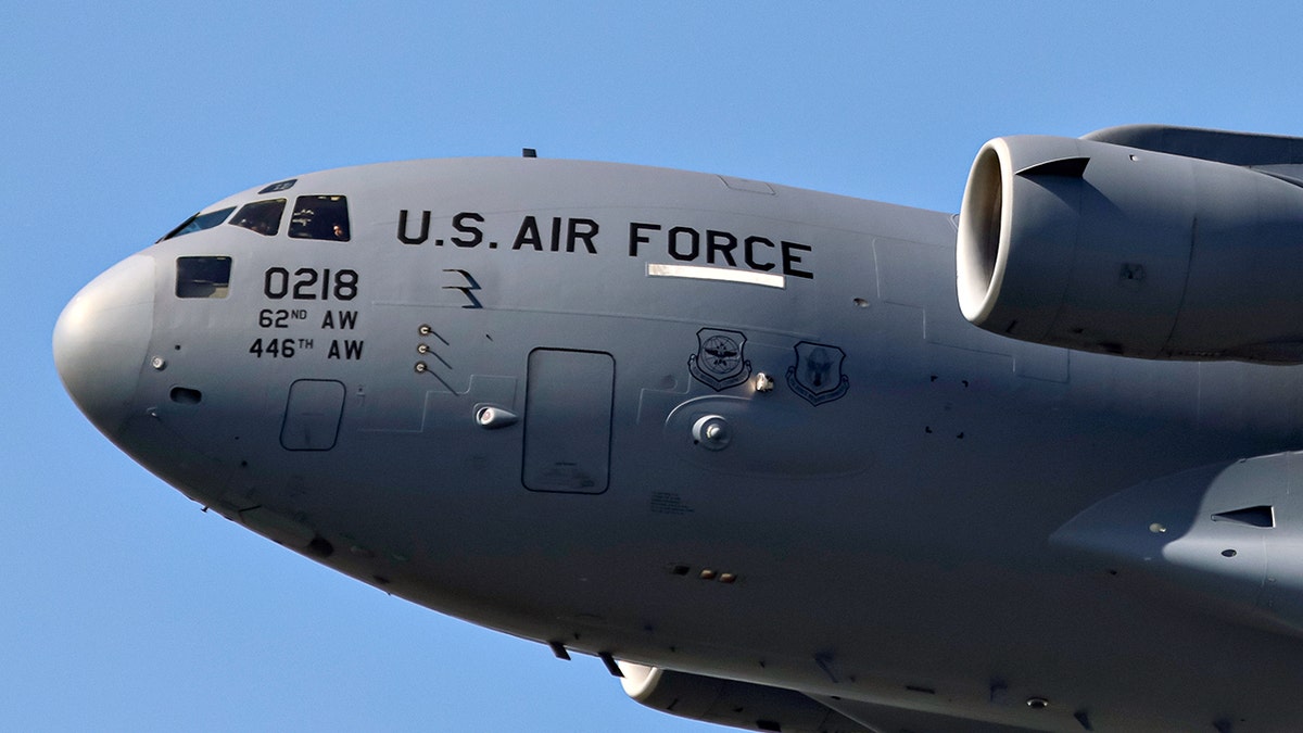 Boeing C-17 Globemaster III flying
