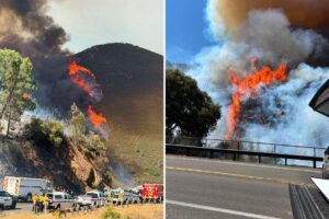 Car crash sparks fast-moving California wildfire as urgent evacuation orders issued Car crash sparks fast-moving California wildfire as urgent evacuation orders issued