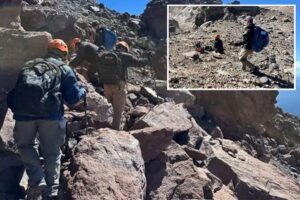 Friends trapped 11,000ft up notoriously dangerous California volcano after moronic mistake