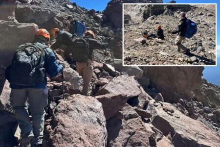 Friends trapped 11,000ft up notoriously dangerous California volcano after moronic mistake