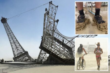 Man found dead at Burning Man as festival locked down over weather hazard