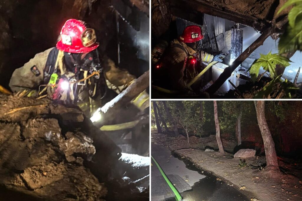 Secret homeless bunker uncovered along ritzy California bike path after fire breaks out