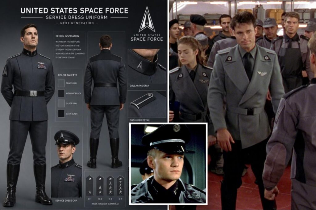 Trump reveals new Space Force uniforms inspired by ‘Starship Troopers’