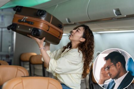 ‘You lazy b—h’: Passenger calls out ‘rude’ man who refused to help with heavy bags — prompting airplane etiquette debate and death threats