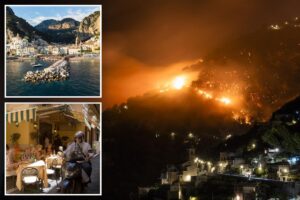 Wildfire rages through Italian paradise as officials suspect arson Wildfire rages through Italian paradise as officials suspect arson