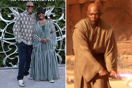 Samuel L. Jackson’s perfect reaction to seeing himself as Mace Windu at blockbuster Lucas Museum opening