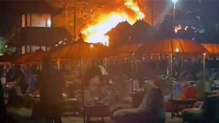 Raging inferno erupts at Bali beachside restaurant party