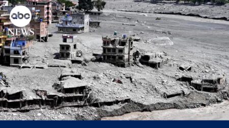 Catastrophic flash floods along Nepal-Tibet border