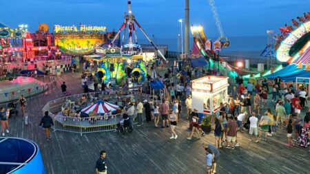 Frightening scene unfolds on iconic sky ride as child falls down onto boardwalk