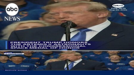 President Trump honors the Artemis II astronauts with the Congressional Space Medal of Honor