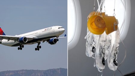 Jet plunges 27,000 feet in 10 minutes as oxygen masks suddenly drop aboard flight