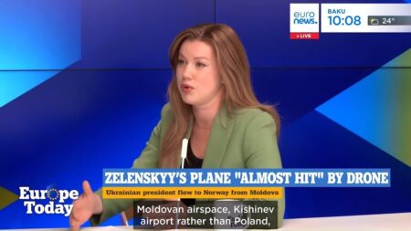 Zelenskyy’s plane almost hit after Putin downplays Russian threats