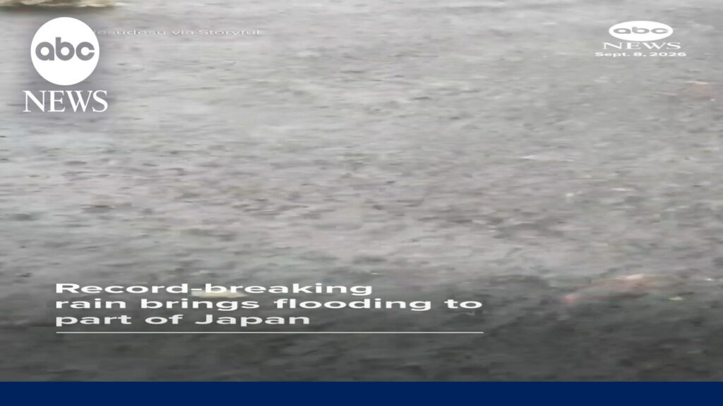 Record-breaking rain brings flooding to part of Japan