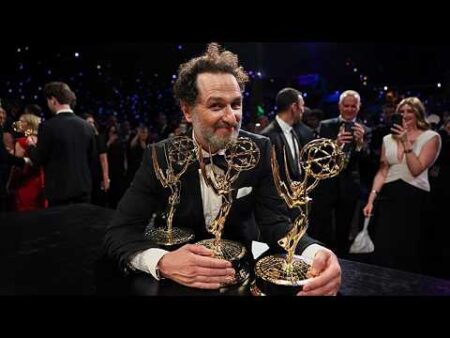 Emmy record for Matthew Rhys as Welshman’s Widow’s Bay collected three awards