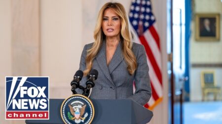 First lady Melania Trump speaks at North Carolina elementary school First lady Melania Trump speaks at North Carolina elementary school
