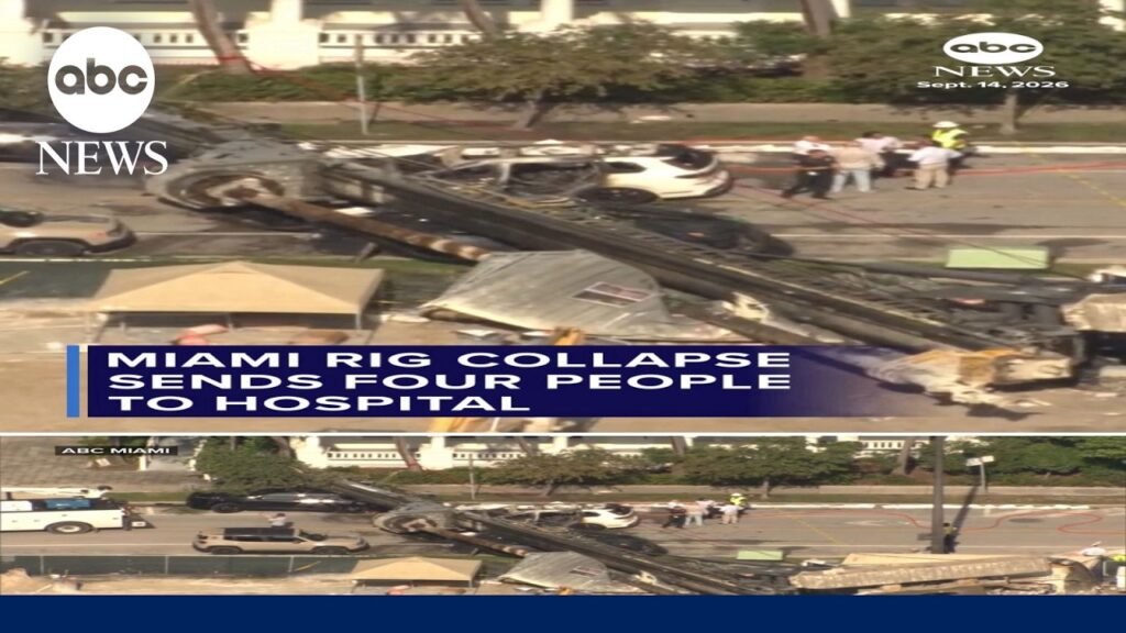 Miami rig collapse sends four people to hospital
