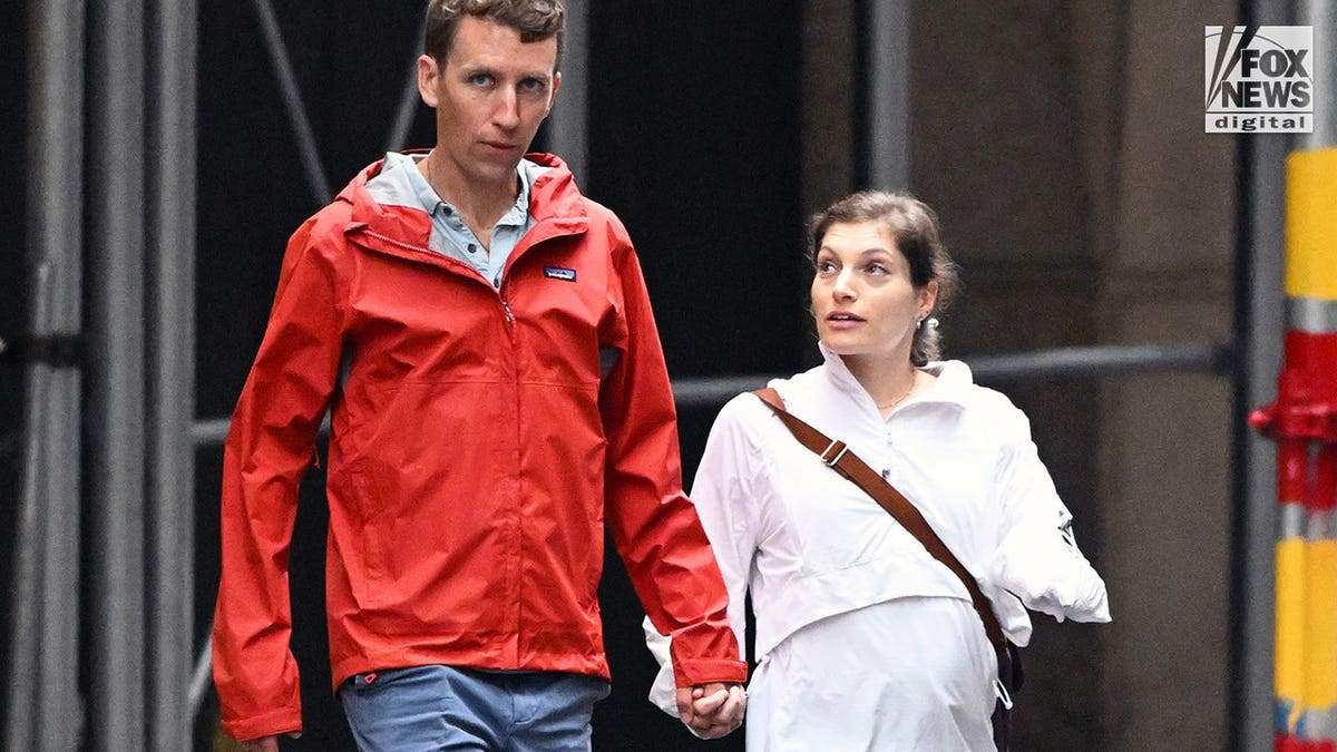 Patrick Clancy and Rachel Danis hold hands as they walk through East Midtown in New York City, NY, Wedensday, September 2, 2026. Clancy's ex-wife, Lindsay Clancy is currently on trial for the murder of their three children in 2023. (Elder Ordonez/InStar for Fox News Digital)