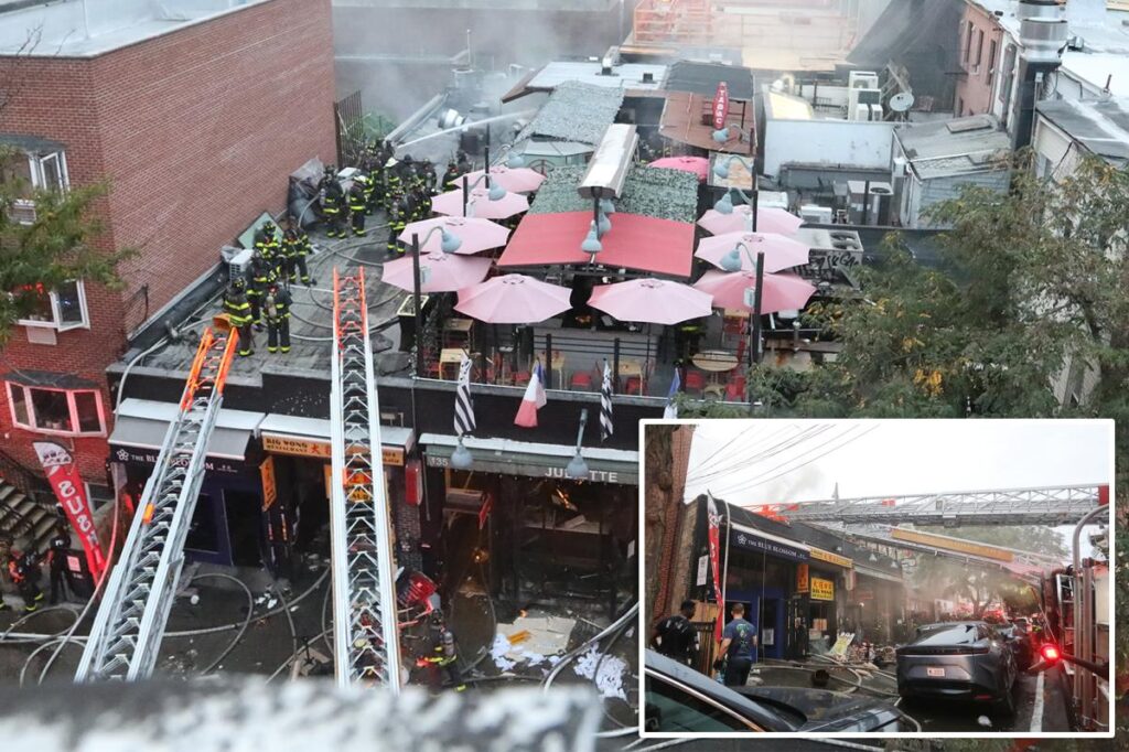 Massive fire rips through NYC restaurants, injuring 6 firefighters Massive fire rips through NYC restaurants, injuring 6 firefighters
