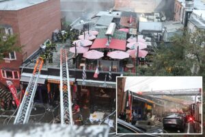Massive fire rips through NYC restaurants, injuring 6 firefighters Massive fire rips through NYC restaurants, injuring 6 firefighters