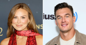 Hannah Brown Reunites With Ex Tyler Cameron Backstage at ‘DWTS’ Yacht Rock Night