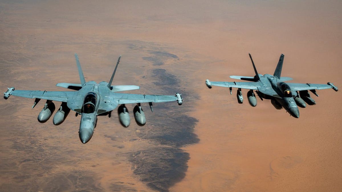 U.S. Navy E/A 18G electronic-warfare aircraft