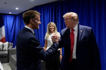 Trump meets with Macron in New York ahead of United Nations General Assembly 