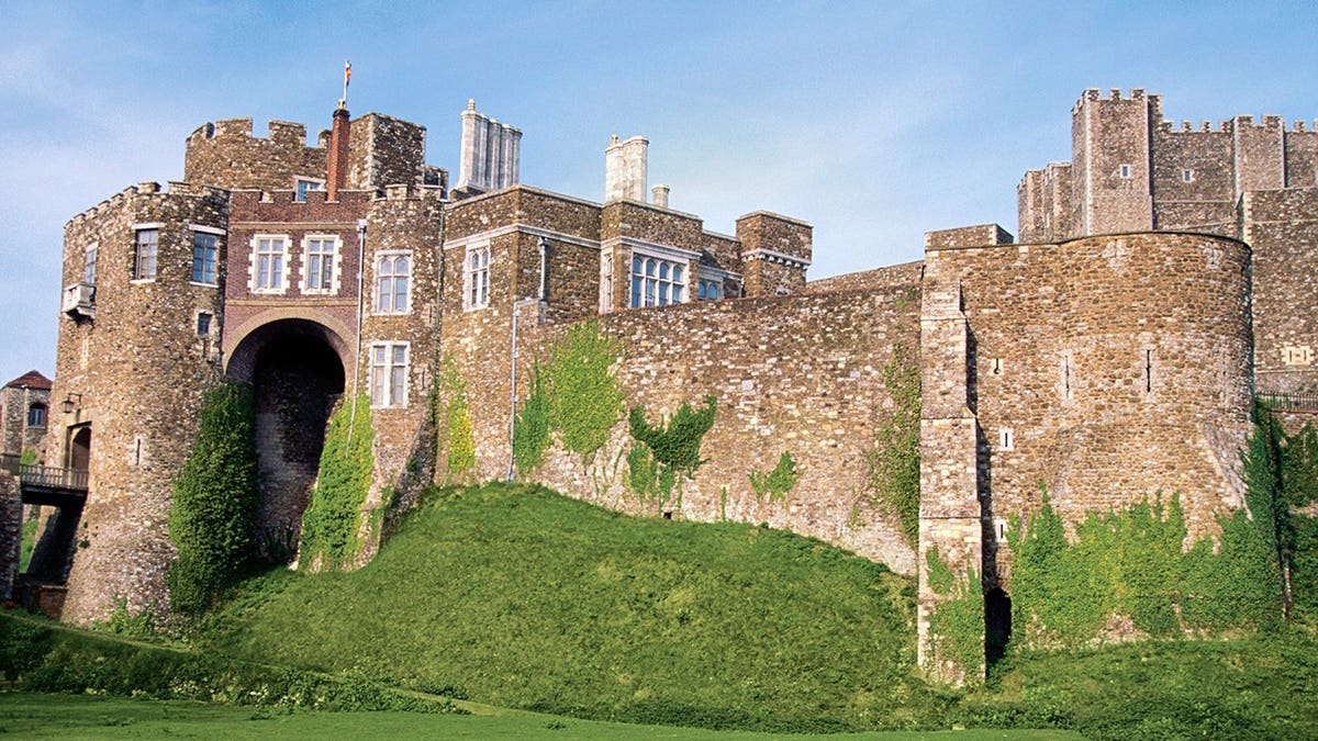 View of Dover Castle in England