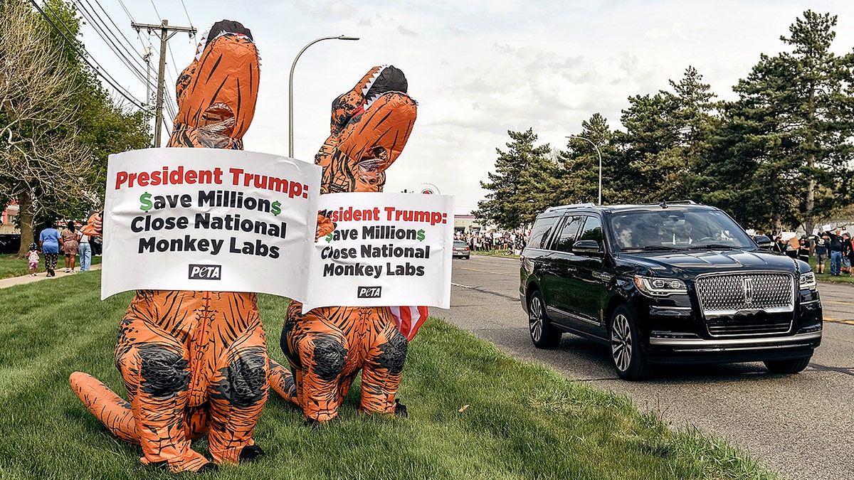 Thousands eally in Michigan's Warren to protest Trump's 'First 100 Days' speech