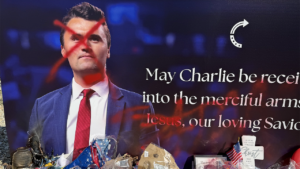 Charlie Kirk statue defaced with red paint, Jesus crossed out days after 1-year mark of assassination Charlie Kirk statue defaced with red paint, Jesus crossed out days after 1-year mark of assassination