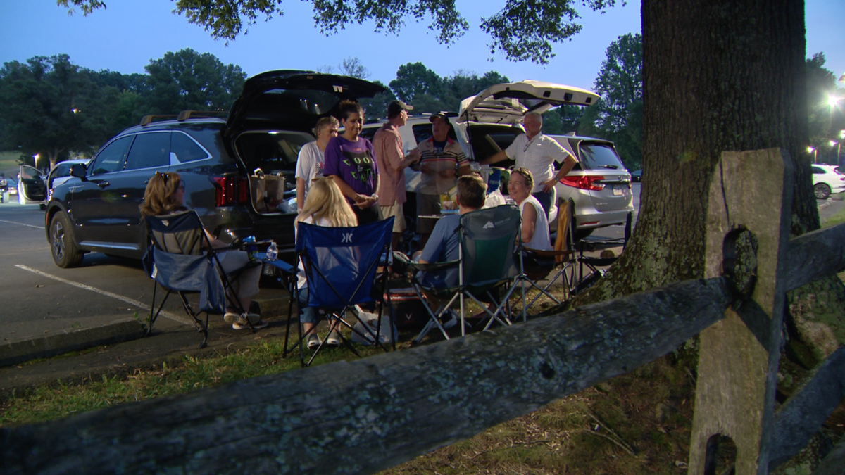 Concertgoers at the Wolf Trap