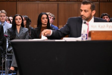 Kash Patel’s girlfriend, Alexis Wilkins, makes rare Washington appearance at his Senate hearing