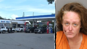 Florida woman accused of setting stranger on fire at gas station, leaving horrific burns