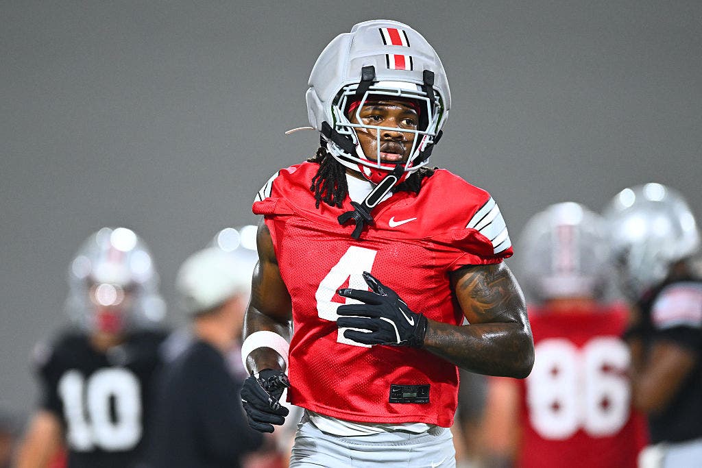 Jeremiah Smith looks to be one of the best receiving prospects in years. (Photo by Ben Jackson/Getty Images)