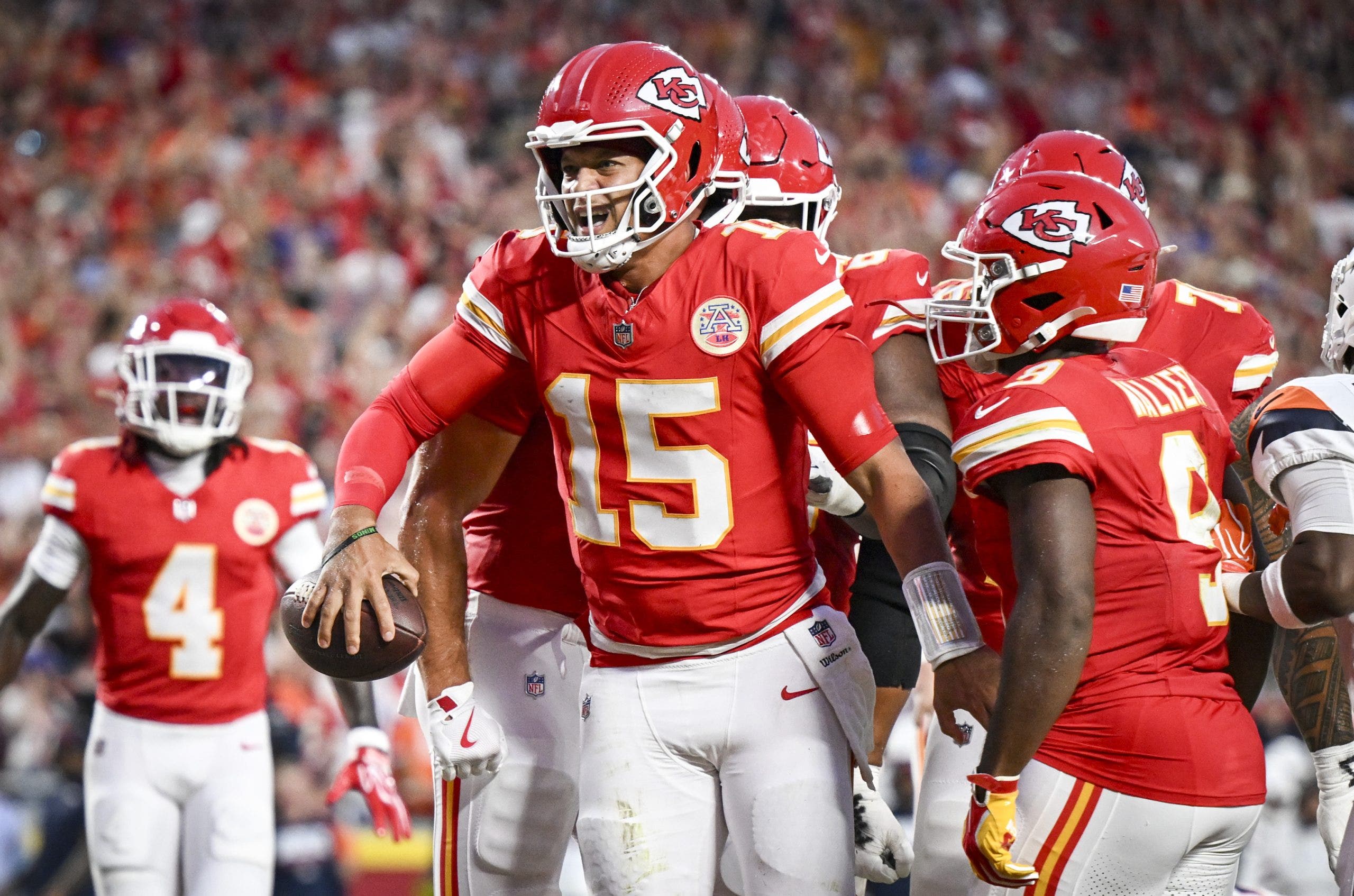 Arrowhead Stadium came alive when Mahomes scrambled to find the end zone. (Photo by Aaron Ontiveroz/The Denver Post)