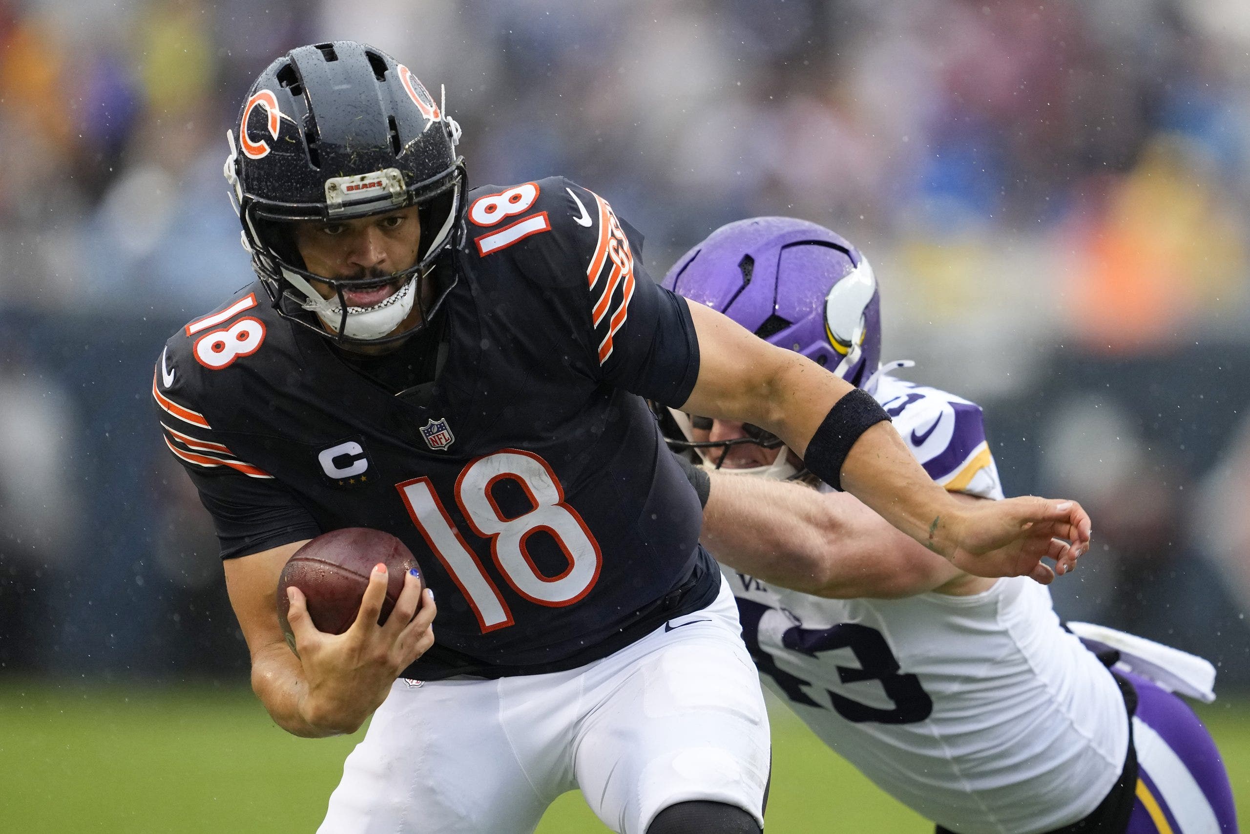Caleb Williams didn't have an impressive performance against the Vikings, but the team's issues run beyond him. (Photo by Patrick McDermott/Getty Images)