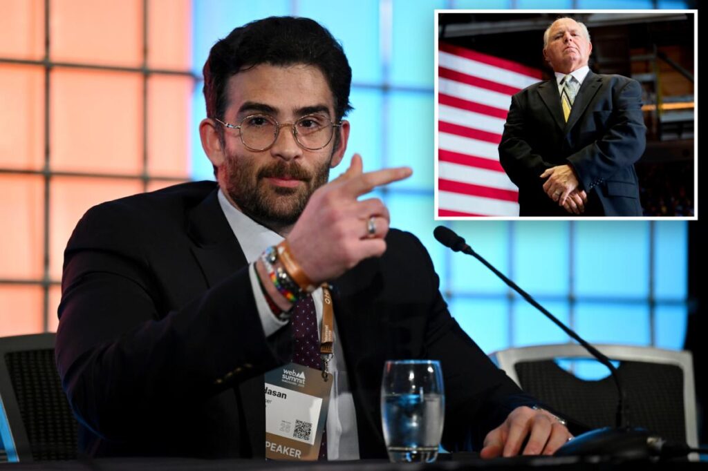 Delusional Hasan Piker compares himself to Rush Limbaugh — as he blames ‘hysterical’ Jews for legitimizing antisemitism