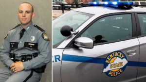 Kentucky trooper, father of 3, gunned down during traffic stop as suspect captured after manhunt Kentucky trooper, father of 3, gunned down during traffic stop as suspect captured after manhunt