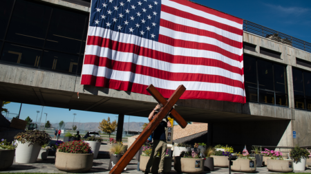 Charlie Kirk supporters return to site of assassination 1 year later: ‘We are still standing’ Charlie Kirk supporters return to site of assassination 1 year later: ‘We are still standing’