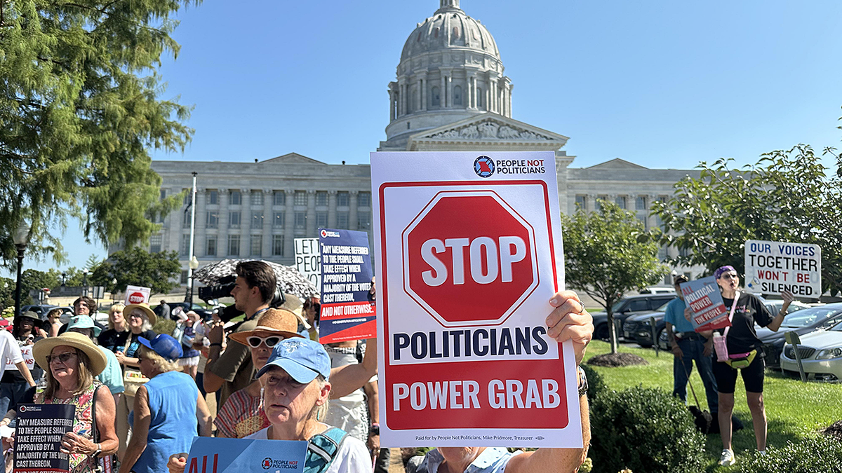 Rally outside the Missouri Capitol in Jefferson City