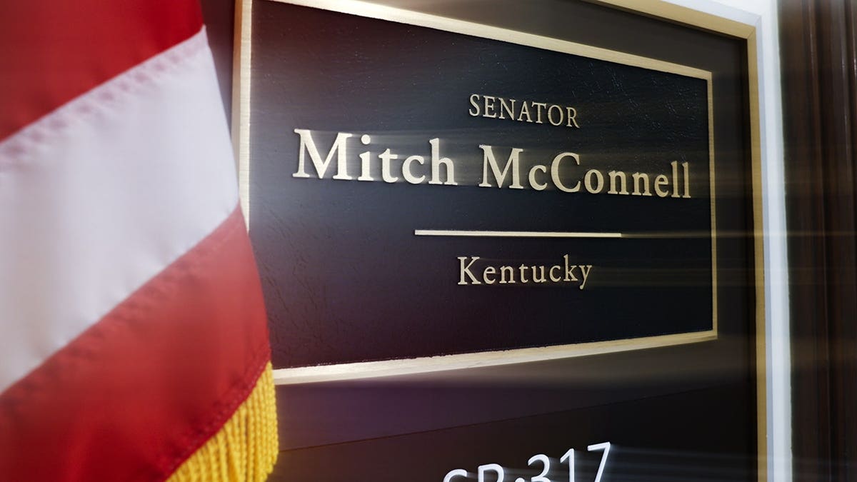 Mitch McConnell's office sign