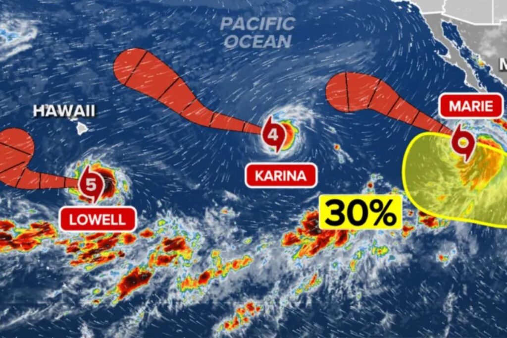 Hurricane Lowell intensifies into monster Category 5 storm as multiple systems develop in Pacific