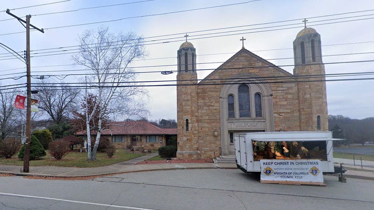 image shows photo of church