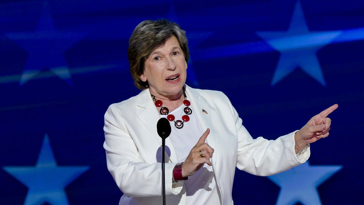 Randi Weingarten speaking at Democratic National Convention.