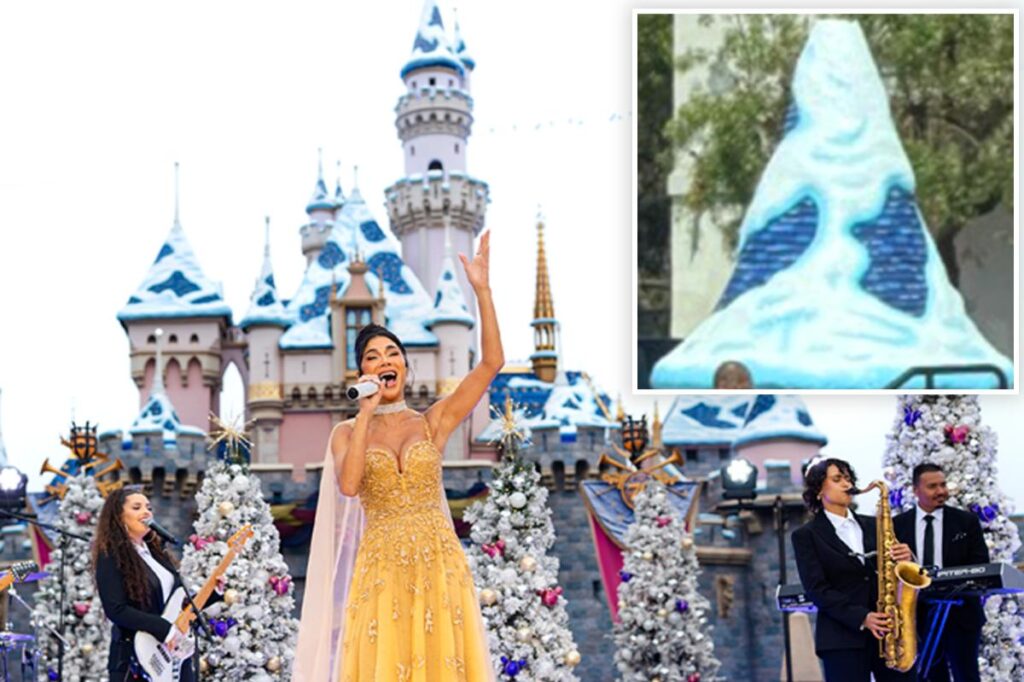 Disneyland fans lose it over snow-capped castle spotted on the move months before Christmas