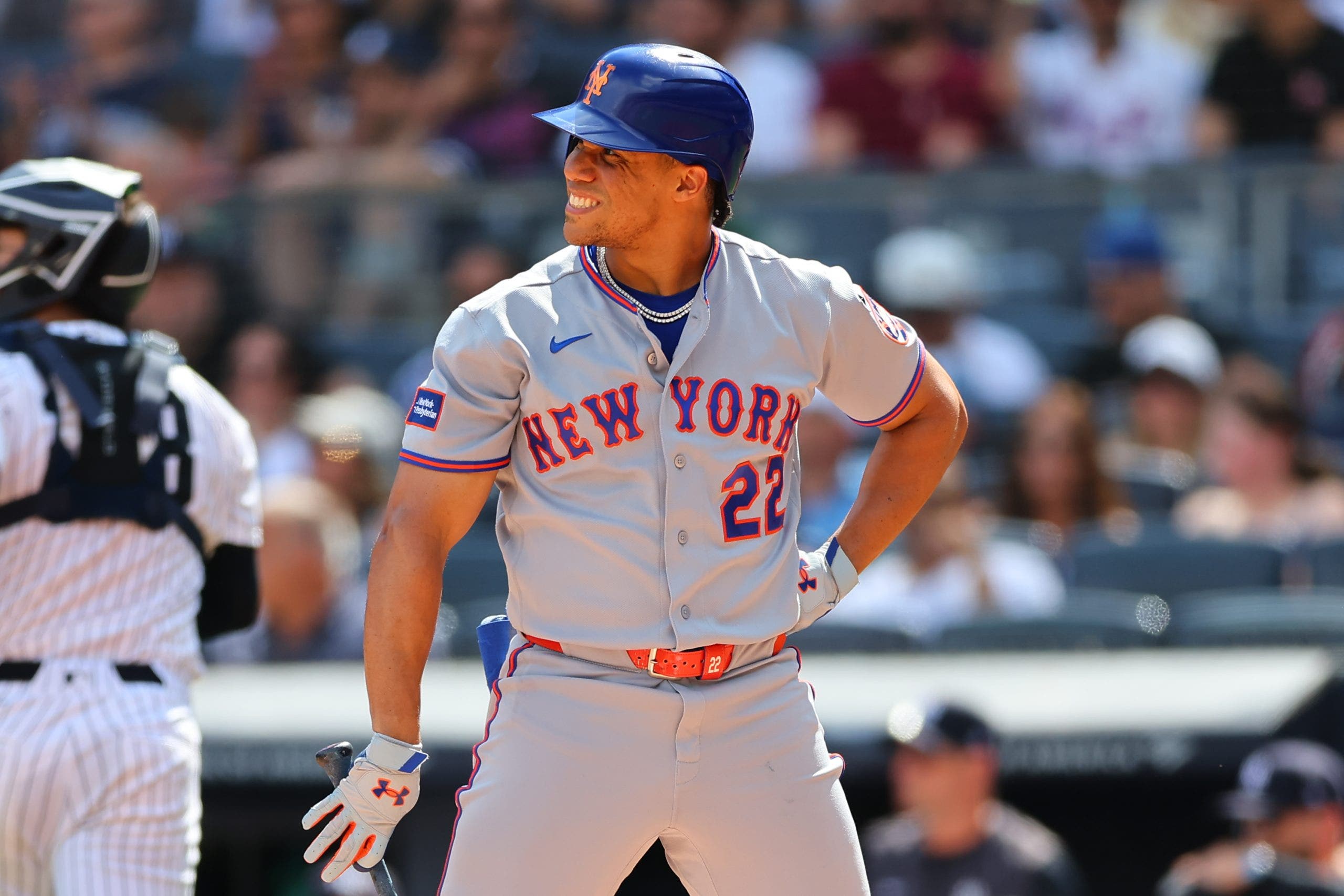 A lackluster season for Juan Soto and the Mets. (Photo by Rich Graessle/Icon Sportswire via Getty Images)
