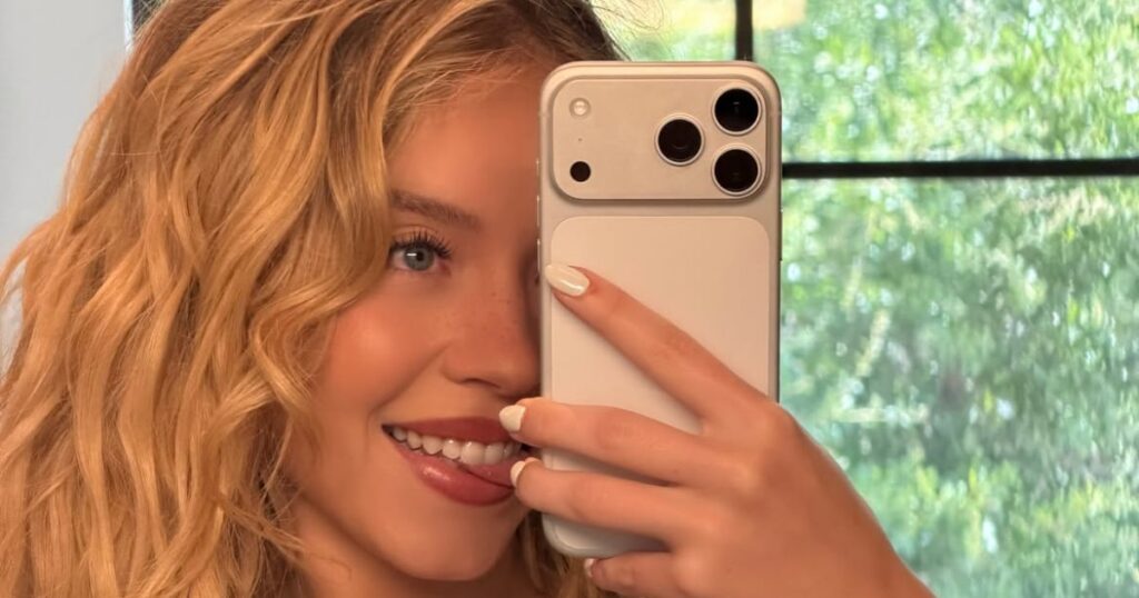 Sydney Sweeney Slays in a Black Bra and Matching Lacy Underwear