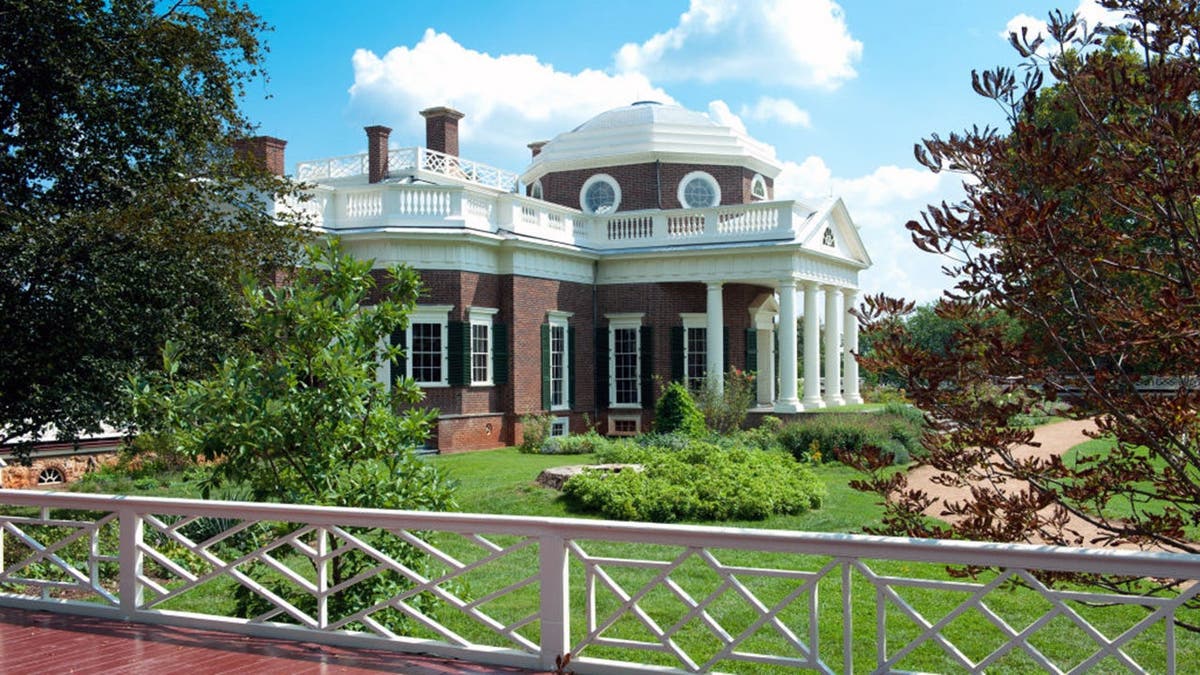 Thomas Jefferson's Monticello stands in Charlottesville, Va.