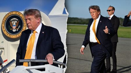 Trump appears to debut darker hair, sparking online buzz Trump appears to debut darker hair, sparking online buzz